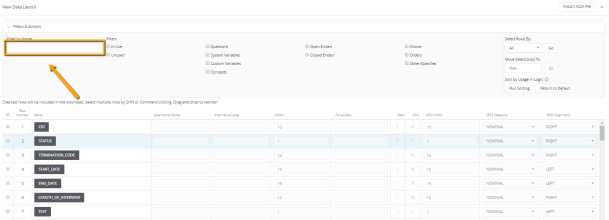 Creating a Data Layout