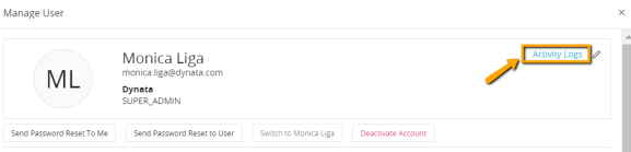 Manage Users Activity Logs
