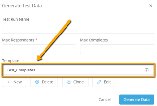 Cloning a Test Data Template