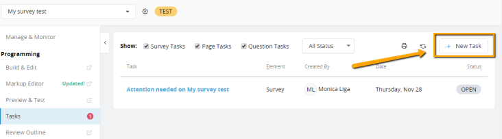 Adding a Task