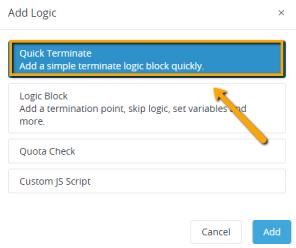 Quick Terminate Logic
