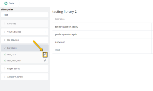 Questions Library Permissions