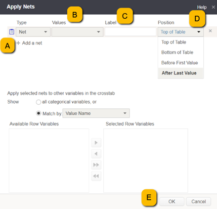 Variable Display: Calculations, Nets, Rebasing and Value Selection