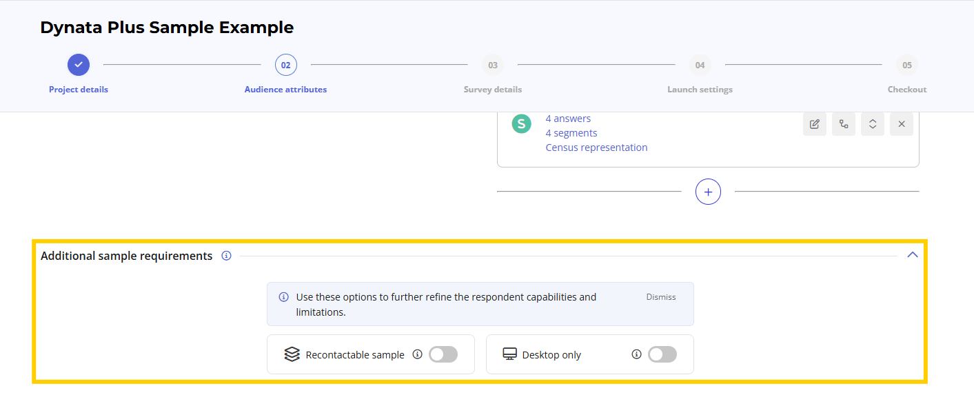 Additional Sample Requirements